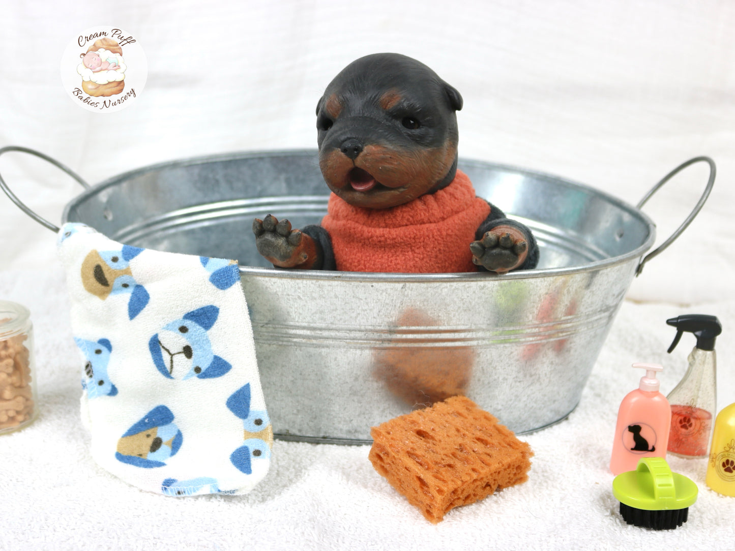 Adoptable Reborn Rottweiler / Doberman Puppy Dog Baby Doll