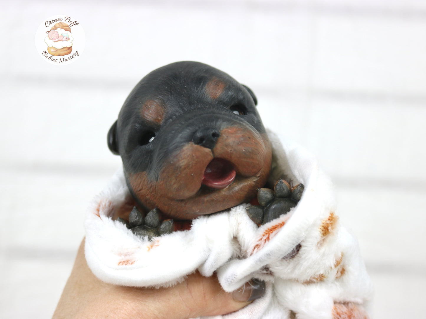 Adoptable Reborn Rottweiler / Doberman Puppy Dog Baby Doll