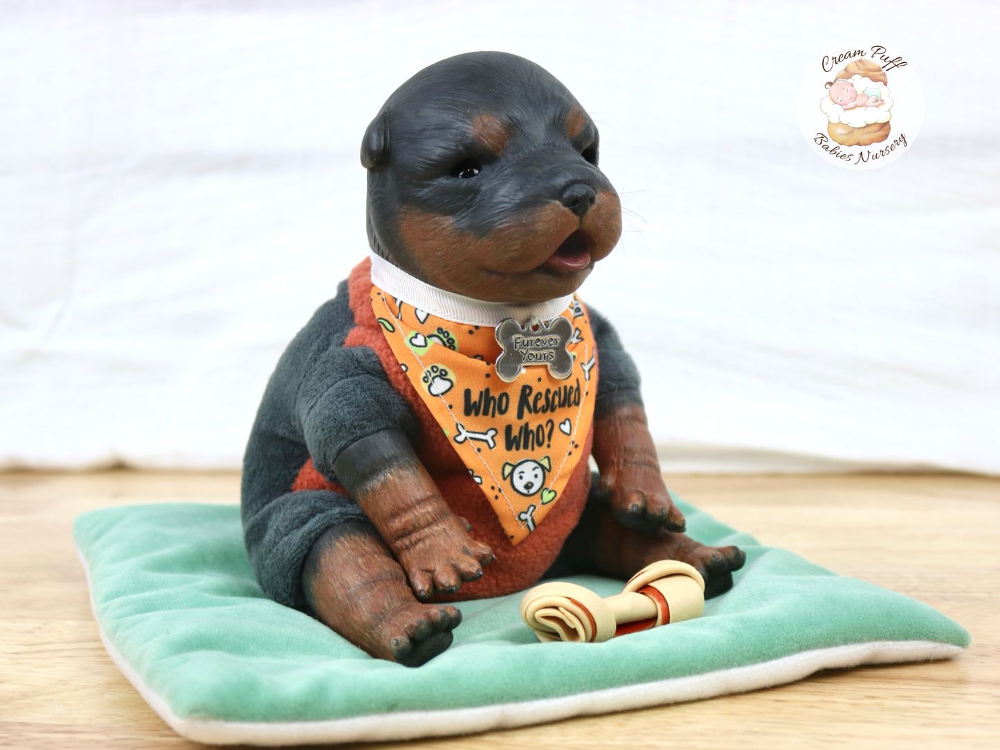 Adoptable Reborn Rottweiler / Doberman Puppy Dog Baby Doll