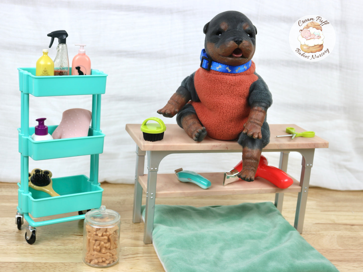 Adoptable Reborn Rottweiler / Doberman Puppy Dog Baby Doll