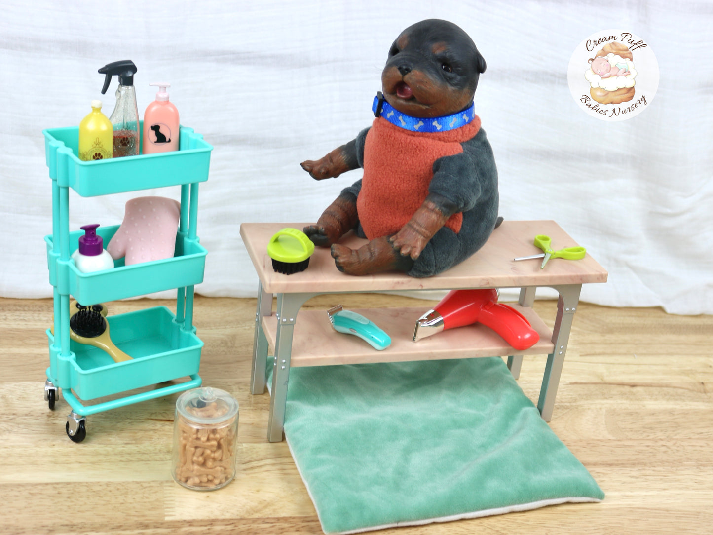 Adoptable Reborn Rottweiler / Doberman Puppy Dog Baby Doll