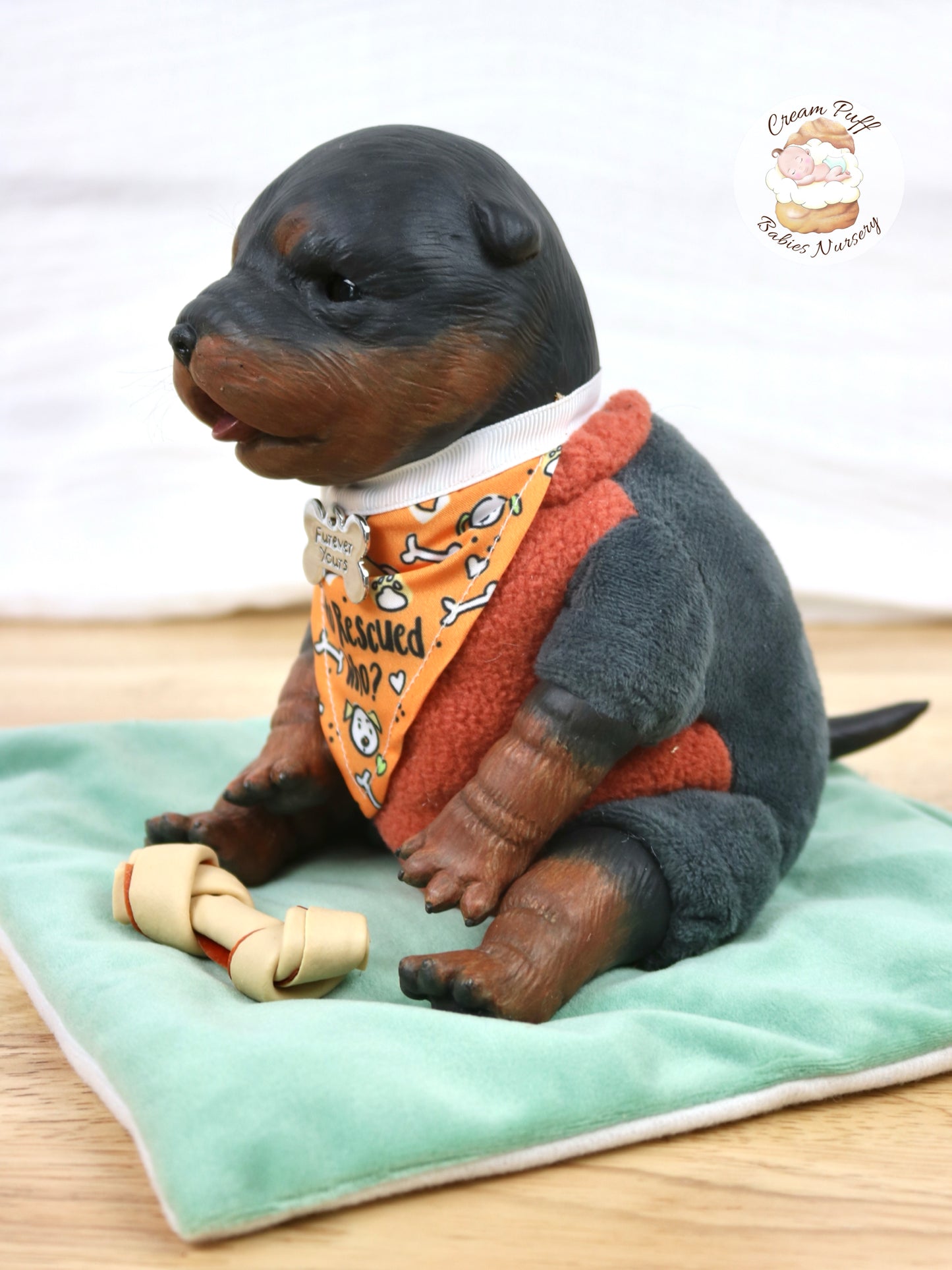 Adoptable Reborn Rottweiler / Doberman Puppy Dog Baby Doll