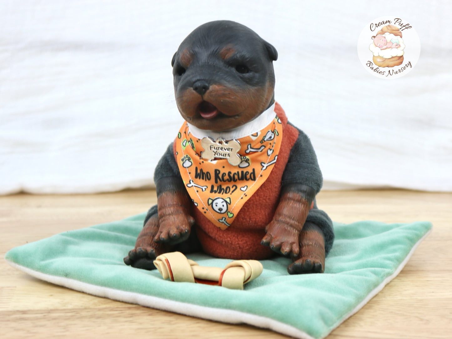 Adoptable Reborn Rottweiler / Doberman Puppy Dog Baby Doll