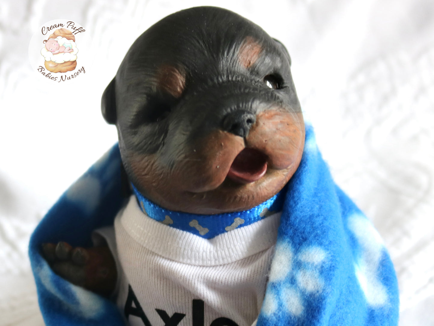 Adoptable Reborn Rottweiler / Doberman Puppy Dog Baby Doll