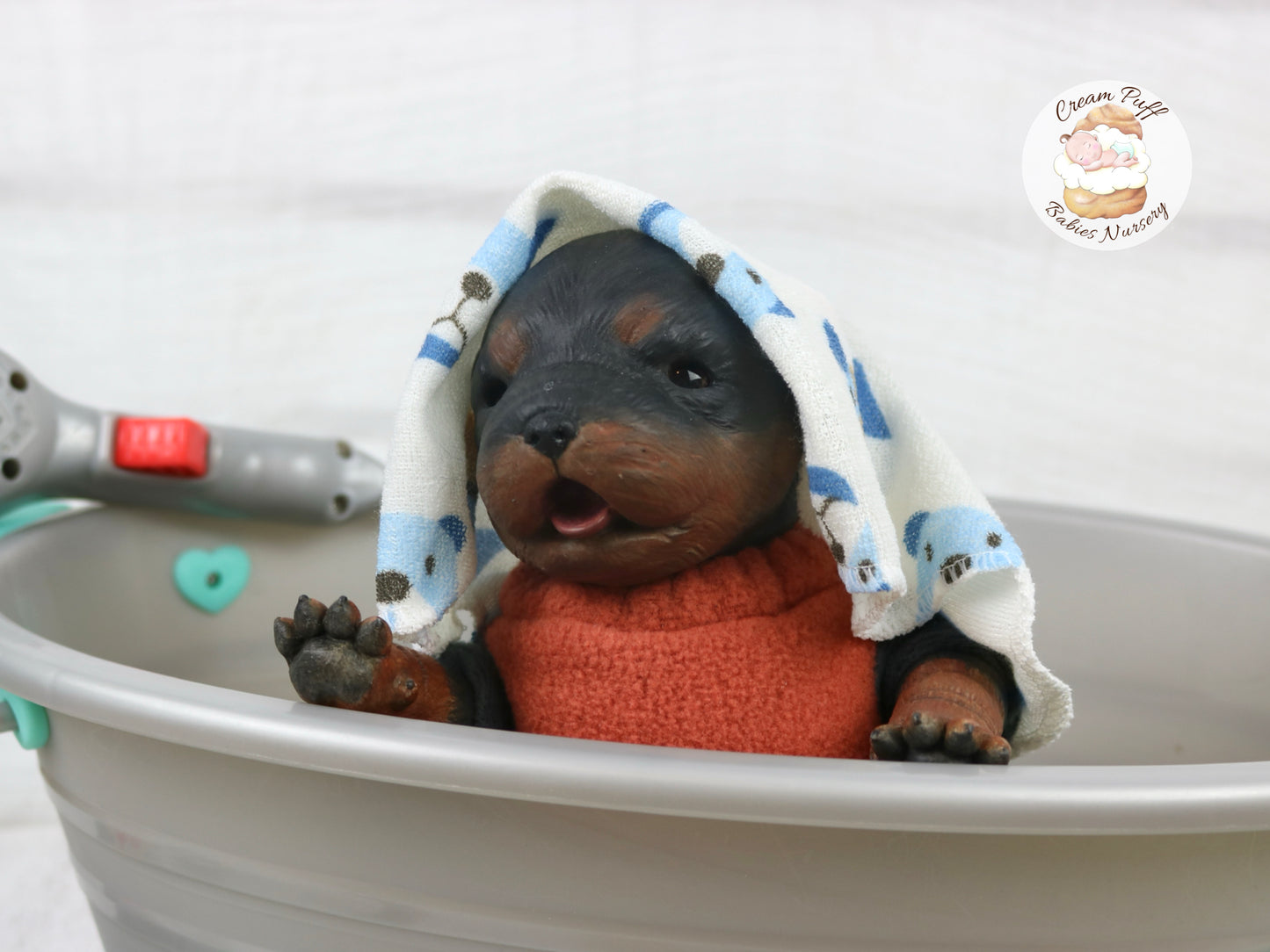 Adoptable Reborn Rottweiler / Doberman Puppy Dog Baby Doll