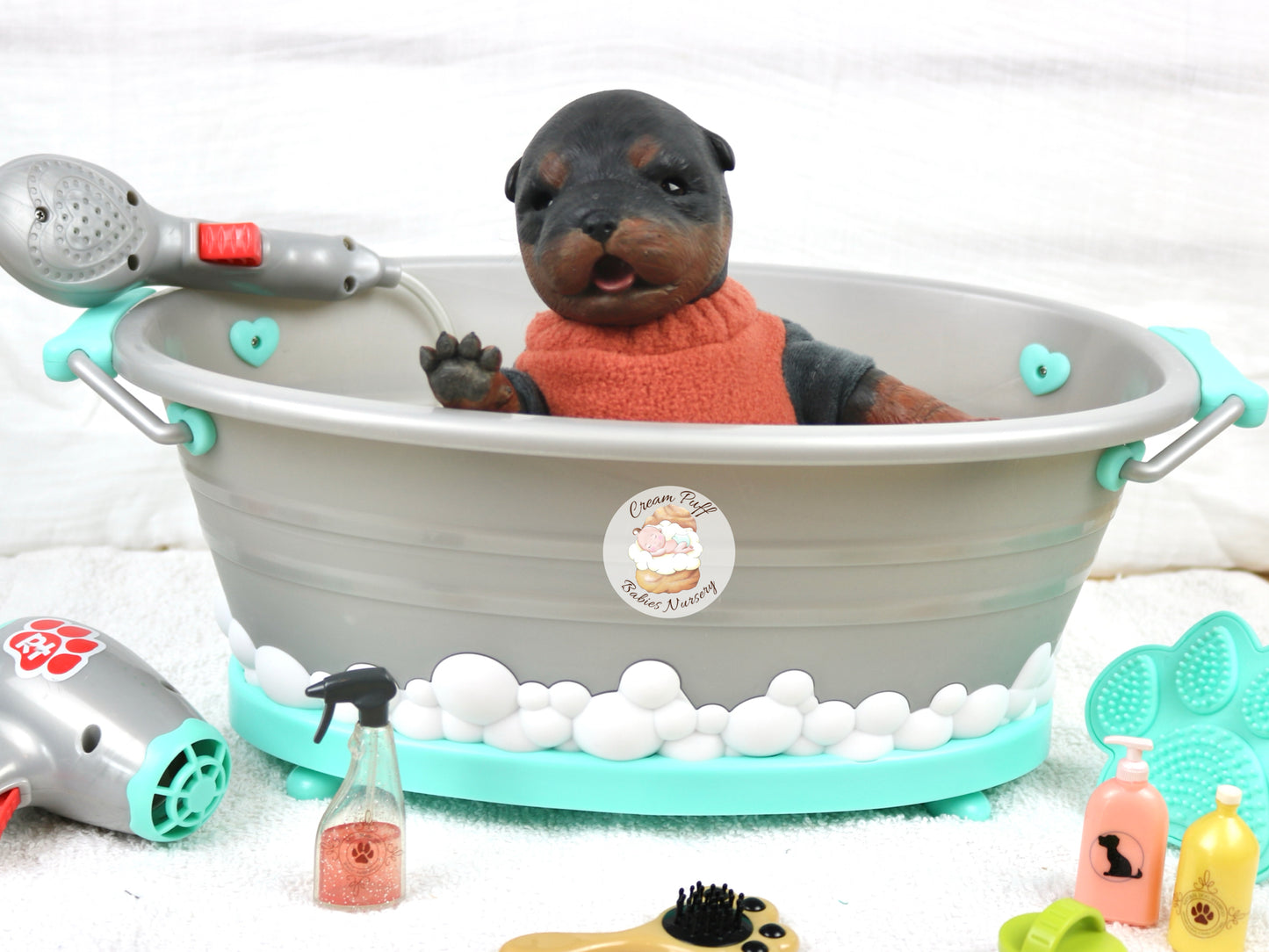 Adoptable Reborn Rottweiler / Doberman Puppy Dog Baby Doll