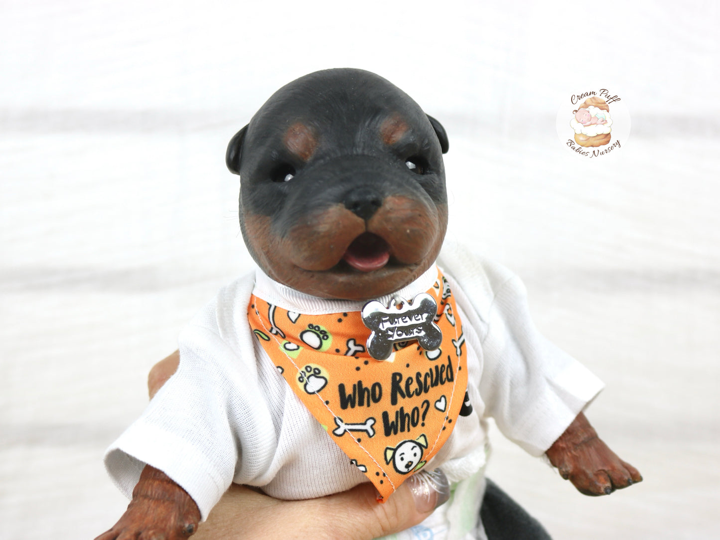 Adoptable Reborn Rottweiler / Doberman Puppy Dog Baby Doll