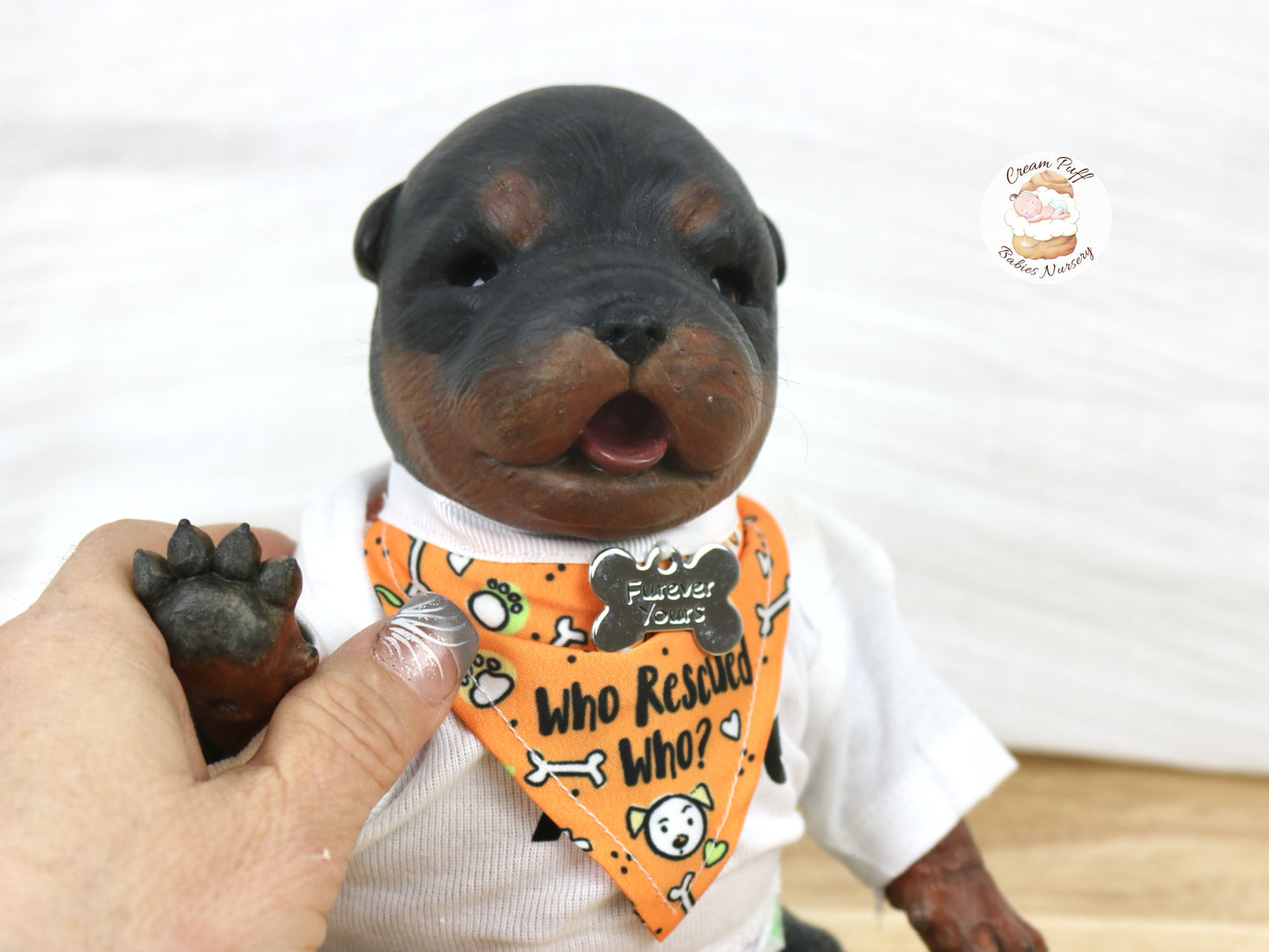 Adoptable Reborn Rottweiler / Doberman Puppy Dog Baby Doll