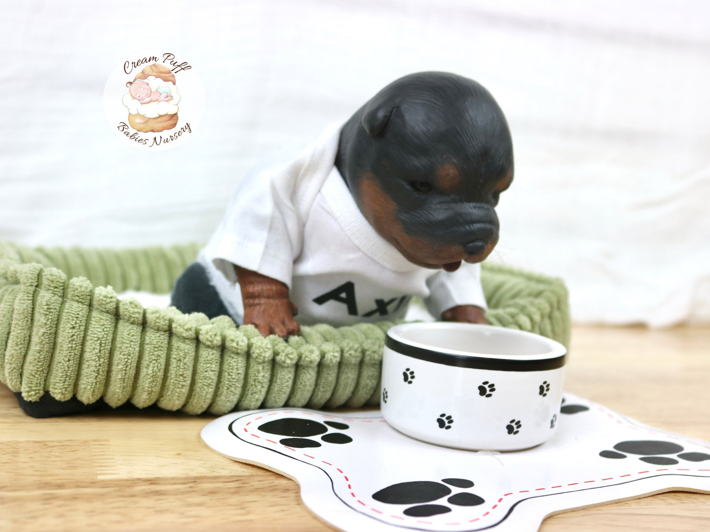 Adoptable Reborn Rottweiler / Doberman Puppy Dog Baby Doll