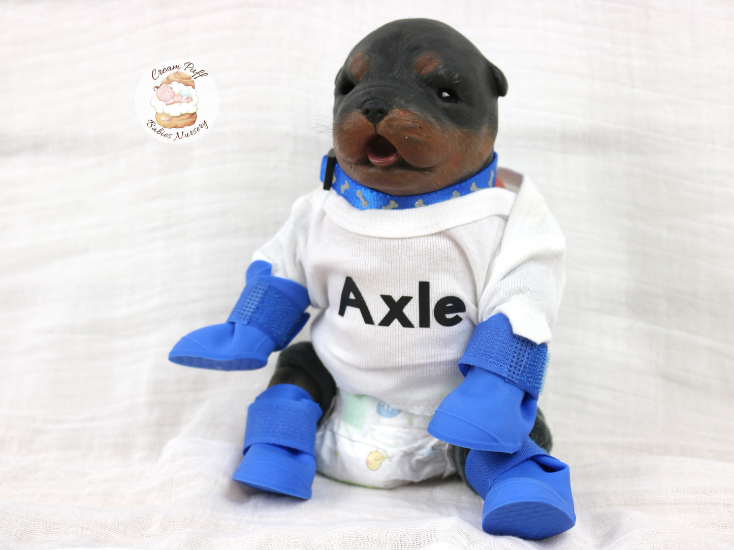 Adoptable Reborn Rottweiler / Doberman Puppy Dog Baby Doll