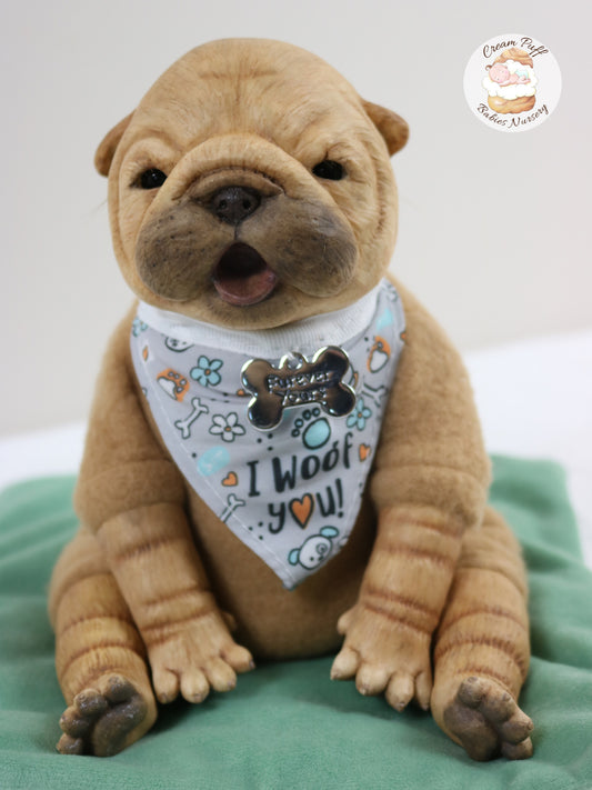 Shar Pei  Bulldog Puppy Dog Baby Doll