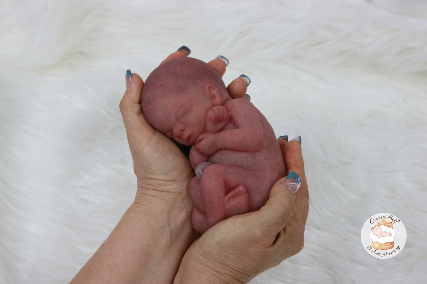Reborn Silicone Fetus Micro Preemie Baby Girl Memorial Doll 22 Week Gestation