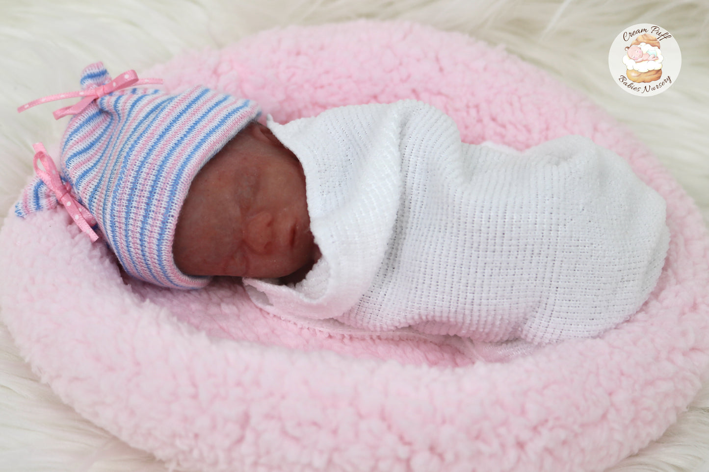 Reborn Silicone Fetus Micro Preemie Baby Girl Memorial Doll 22 Week Gestation