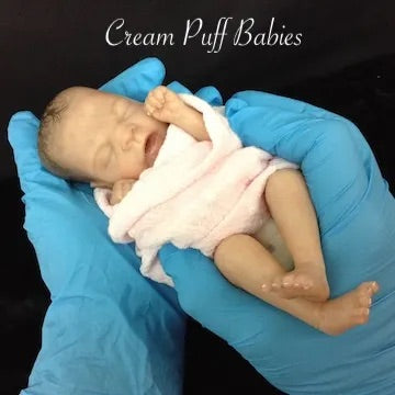 Cream Puff Babies realistic reborn dolls, best reborn doll artist in USA, reborn dolls New York, vinyl reborn dolls, reborn baby girl doll, collectible reborn dolls, micro Preemie baby reborn doll, lifelike baby